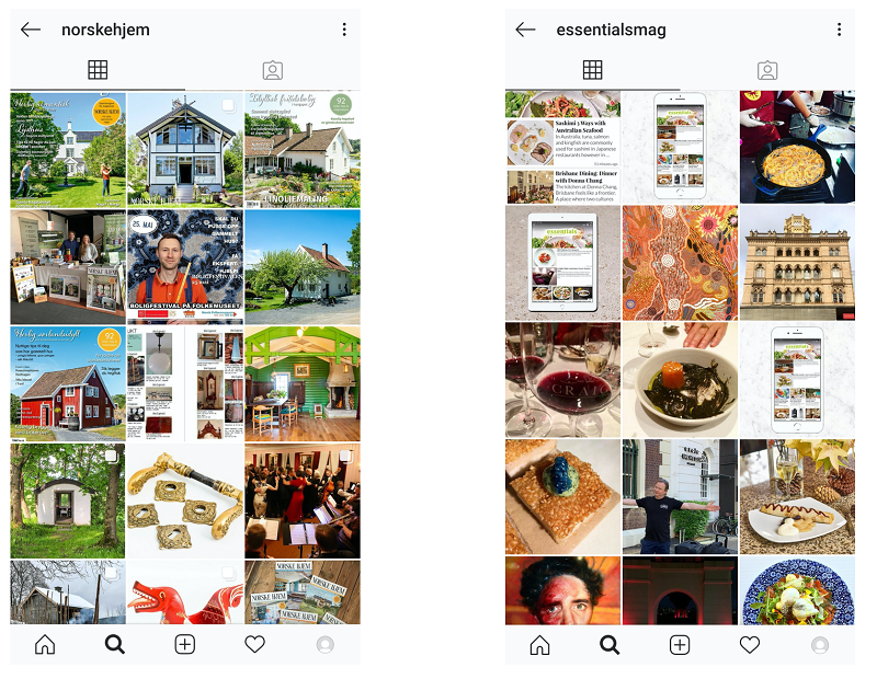 niche digital magazines on instagram