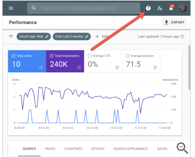 Utilice la consola de búsqueda de Google