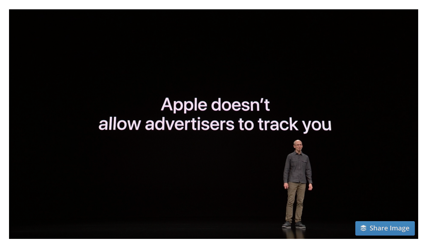 Apple doesn't allow ad tracking