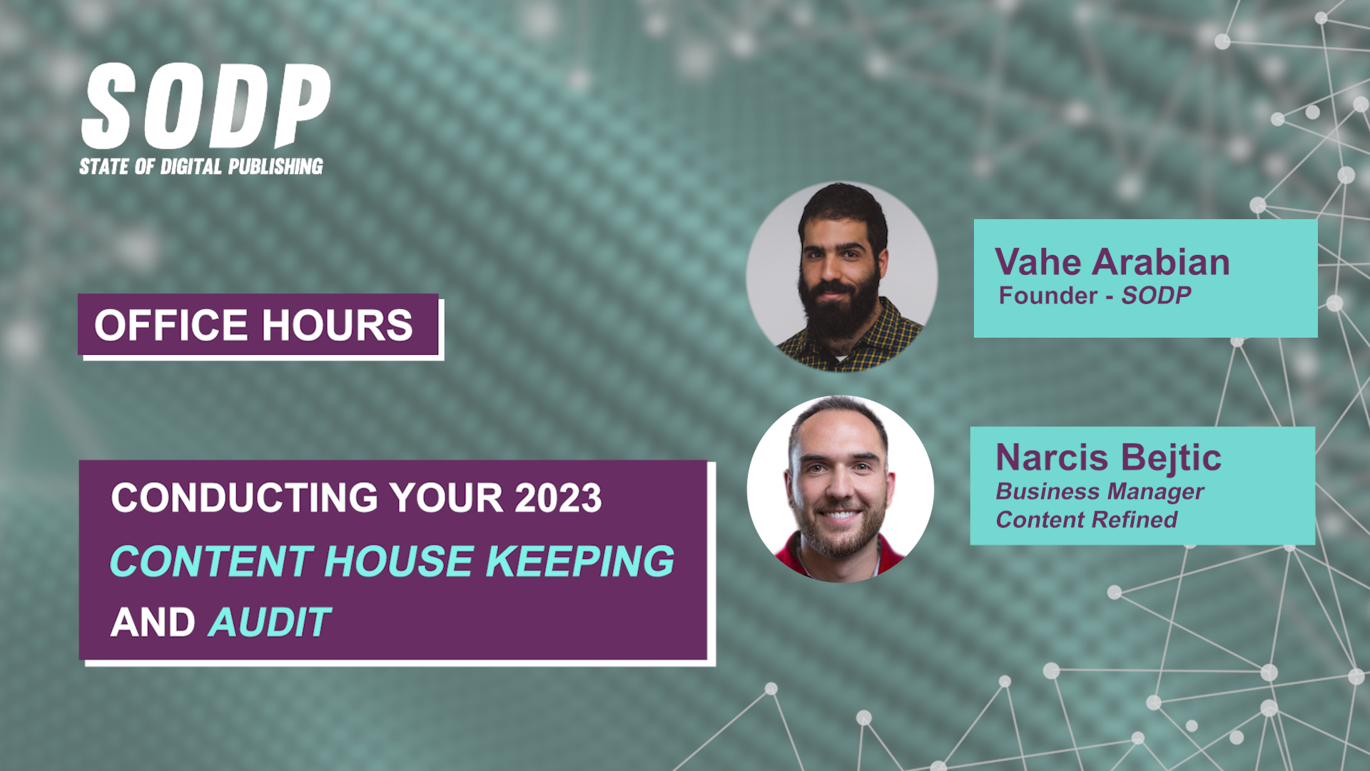 Conducting 2023 content house keeping and audit