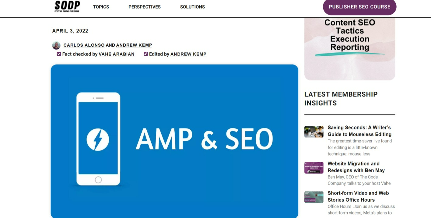 AMP SEO: Ein Leitfaden für Verlage