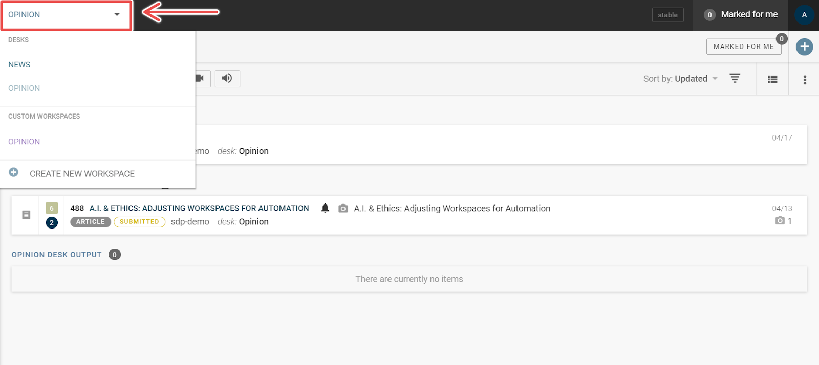 Pagsisimula Sa Dashboard ng Superdesk
