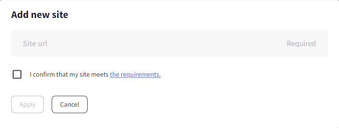 Magdagdag ng bagong site