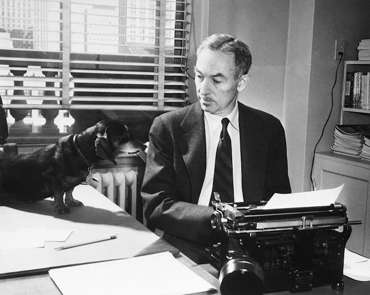 E.B. White in his office at The New Yorker. Bettmann/Getty Images